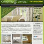 Screen shot of the Cambarley Curtains & Blinds website.