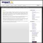 Screen shot of the Impact HR Services Ltd website.