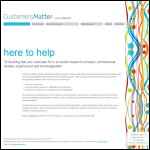 Screen shot of the Customers Matter Ltd website.