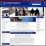 Screen shot of the Glenn's Mobility website.