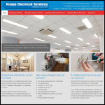 Screen shot of the Knapp Electrical website.