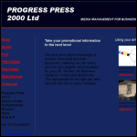 Screen shot of the Progress Press Ltd website.