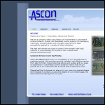 Screen shot of the Ascon website.