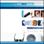 Screen shot of the Hand Held Audio website.