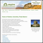 Screen shot of the Aspire Adventure Activities website.