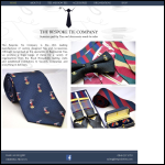 Screen shot of the The Bespoke Tie Company website.