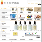 Screen shot of the Peeled Orange website.