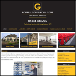 Screen shot of the Roger J Goldfinch Electrical Contractors website.