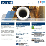 Screen shot of the Scitek Consultants Ltd website.