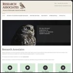 Screen shot of the Research Associates (UK) Ltd website.
