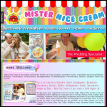 Screen shot of the Mister Nice Cream website.