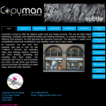 Screen shot of the Copyman website.
