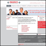 Screen shot of the Prospects Staff Bureau Ltd website.