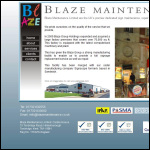 Screen shot of the Blaze Electronics Signs Ltd website.