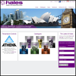 Screen shot of the Hales Tool & Die Ltd website.