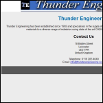Screen shot of the Thunder Engineering website.
