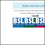 Screen shot of the Bolton Services Ltd website.