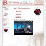 Screen shot of the Blindology Blinds website.
