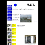 Screen shot of the M.E.T. Print Machinery website.