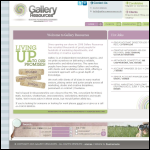 Screen shot of the Gallery Resources website.
