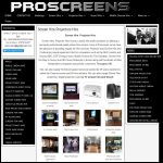 Screen shot of the Proscreens website.