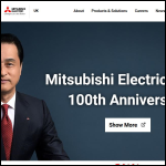 Screen shot of the Mitsubishi Electric Europe BV website.