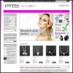Screen shot of the Parriss Jewellers website.