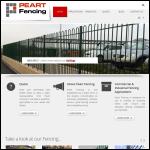 Screen shot of the Peart Fencing website.