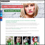 Screen shot of the Unshaken Photography Training website.
