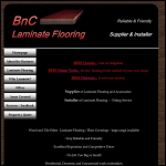Screen shot of the BnC Laminate Flooring website.