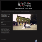 Screen shot of the Adrian Davies Photography website.