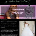 Screen shot of the Appleby Bridal & Prom Hire website.