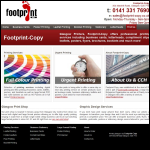 Screen shot of the Footprint-Copy website.