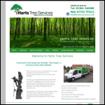 Screen shot of the Harts Tree Services website.