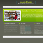 Screen shot of the French Translation | Carrie Booth website.
