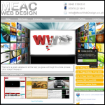 Screen shot of the Meac Web Design website.