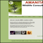 Screen shot of the Amanita Wildlife Consultants website.
