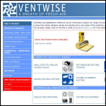 Screen shot of the VentWise Ltd website.