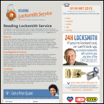 Screen shot of the Reading Locksmith Service website.
