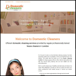 Screen shot of the Domestic Cleaners Ltd website.