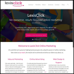 Screen shot of the LexisClick Online Marketing website.