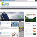 Screen shot of the The Green Home website.