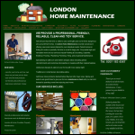 Screen shot of the London Home Maintenance website.