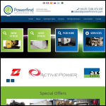 Screen shot of the Powerfind International website.