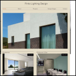 Screen shot of the Pinto Lighting Design website.
