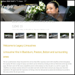 Screen shot of the Legacy Limousines website.
