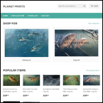 Screen shot of the Planet Prints Ltd website.