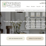 Screen shot of the Plantation Shutters Ltd website.