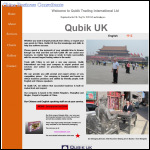Screen shot of the Qubik UK website.