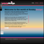 Screen shot of the AnsteyDesign Ltd website.